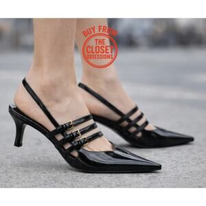 ZARA Pointed Toe Buckled Heels NWT
